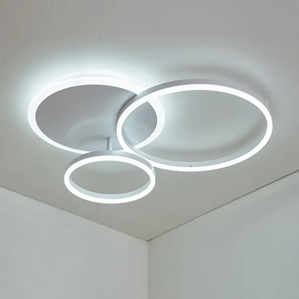 3-Light 50 cm Ceiling Lights LED Cluster Design Circle Design Flush Mount Lights Metal Painted Finishes Modern Nordic Style Office Dining Room Lights 110-240V ONLY DIMMABLE WITH REMOTE CONTROL