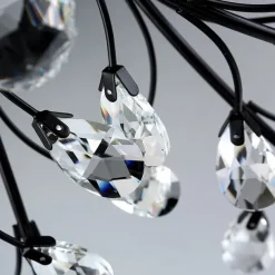 15-Light 90 cm Ceiling Lights LED Crystal Flush Mount Lights Metal Painted Finishes Chic & Modern 200-240V / 110-120V Flower Design