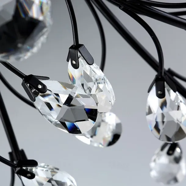 15-Light 90 cm Ceiling Lights LED Crystal Flush Mount Lights Metal Painted Finishes Chic & Modern 200-240V / 110-120V Flower Design