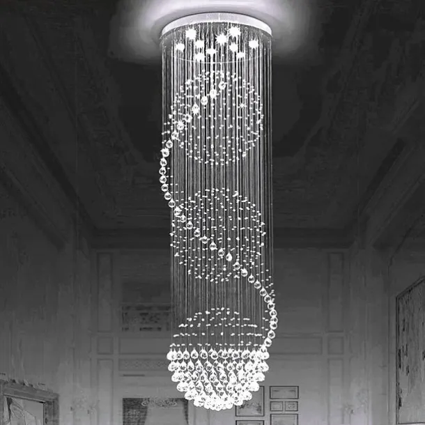 9-Light 50 cm Chandelier LED Crystal Flush Mount Lights Metal Chrome Traditional / Classic 110-120V / 220-240V / GU10