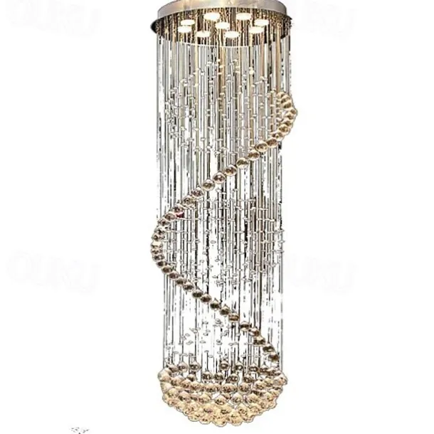 9-Light 50 cm Chandelier LED Crystal Flush Mount Lights Metal Chrome Traditional / Classic 110-120V / 220-240V / GU10