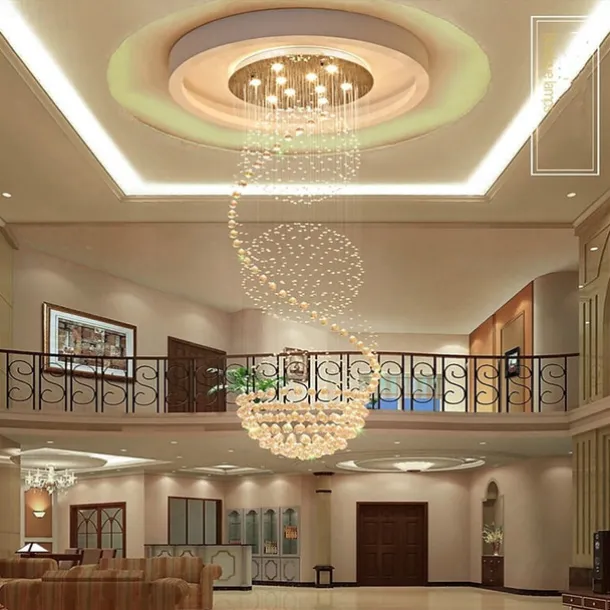 9-Light 50 cm Chandelier LED Crystal Flush Mount Lights Metal Chrome Traditional / Classic 110-120V / 220-240V / GU10