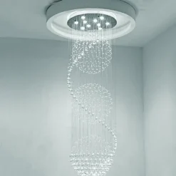 9-Light 50 cm Chandelier LED Crystal Flush Mount Lights Metal Chrome Traditional / Classic 110-120V / 220-240V / GU10