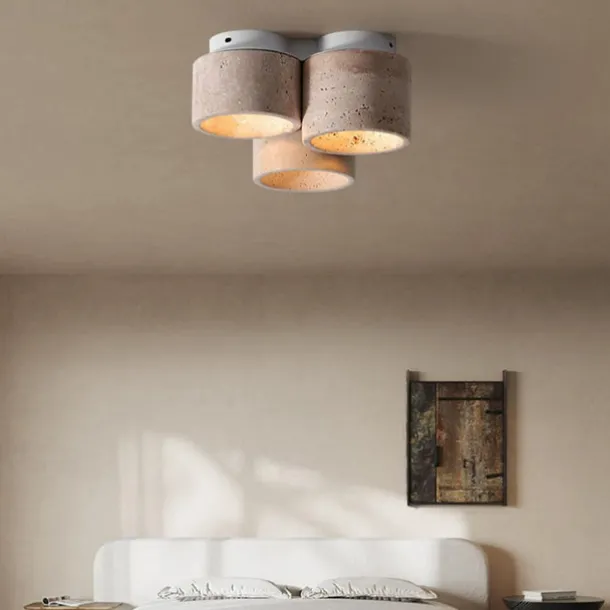 3-Light 24 cm Circle / Round Design Geometric Shapes Ceiling Lights Stone Artistic Style Vintage Style Classic Artistic Nature Inspired 110-120V 220-240V