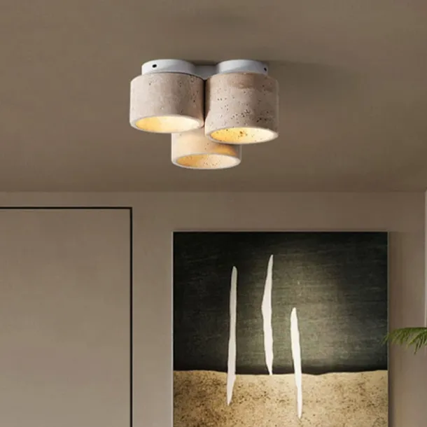 3-Light 24 cm Circle / Round Design Geometric Shapes Ceiling Lights Stone Artistic Style Vintage Style Classic Artistic Nature Inspired 110-120V 220-240V
