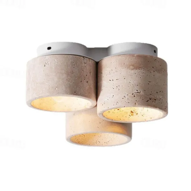 3-Light 24 cm Circle / Round Design Geometric Shapes Ceiling Lights Stone Artistic Style Vintage Style Classic Artistic Nature Inspired 110-120V 220-240V