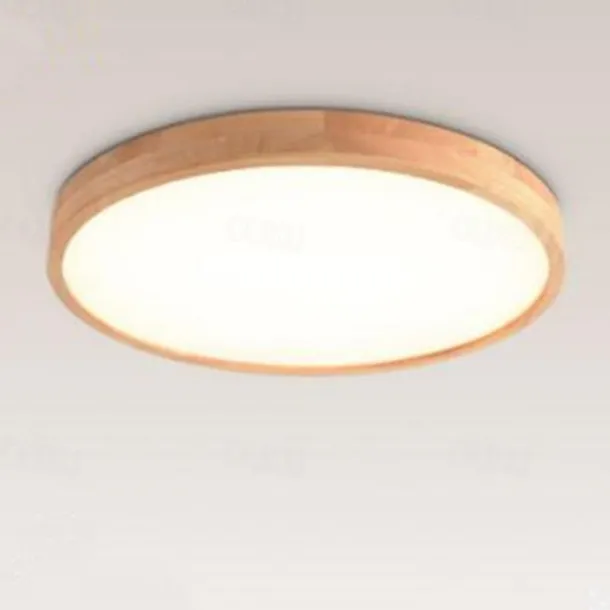 1-Light 30 cm Flush Mount Lights Wood Bamboo Wood Bamboo Circle Wood Contemporary LED 220-240V