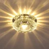 1-Light 10 cm LED Crystal Ceiling Light Unique Design Flush Mount Lights Electroplated Modern Luxury Style Crystal Porch Light Corridor Lamp Aisle Light AC110-240V 3W