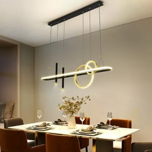 1-Light 108 cm LED Pendant Light Circle Design Single Design Metal Modern Style Stylish Painted Finishes Office Dining Room Living Room Lights 110-240V