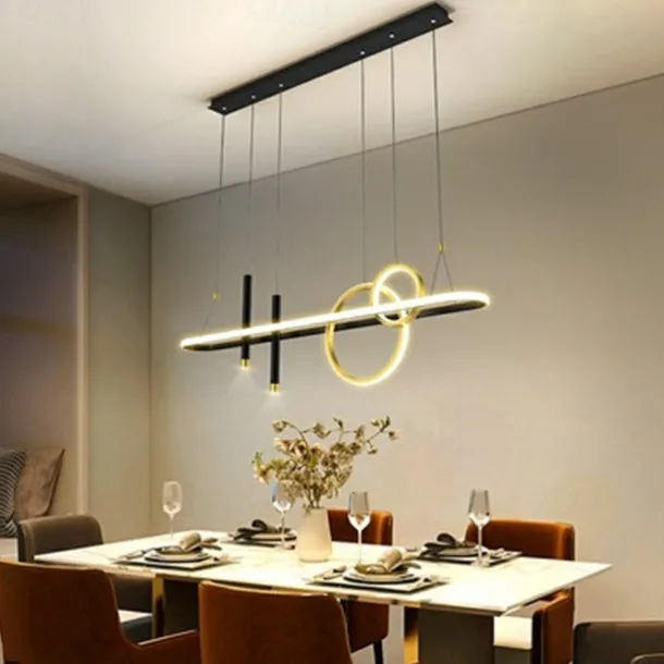 1-Light 108 cm LED Pendant Light Circle Design Single Design Metal Modern Style Stylish Painted Finishes Office Dining Room Living Room Lights 110-240V