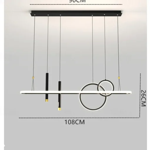 1-Light 108 cm LED Pendant Light Circle Design Single Design Metal Modern Style Stylish Painted Finishes Office Dining Room Living Room Lights 110-240V