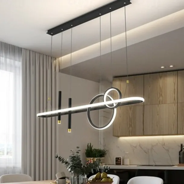 1-Light 108 cm LED Pendant Light Circle Design Single Design Metal Modern Style Stylish Painted Finishes Office Dining Room Living Room Lights 110-240V