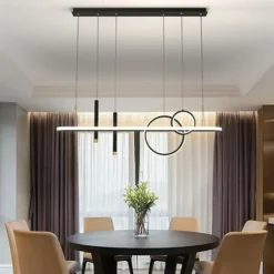 1-Light 108 cm LED Pendant Light Circle Design Single Design Metal Modern Style Stylish Painted Finishes Office Dining Room Living Room Lights 110-240V