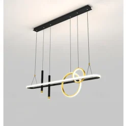 1-Light 108 cm LED Pendant Light Circle Design Single Design Metal Modern Style Stylish Painted Finishes Office Dining Room Living Room Lights 110-240V