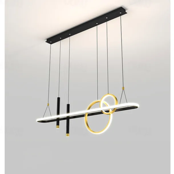 1-Light 108 cm LED Pendant Light Circle Design Single Design Metal Modern Style Stylish Painted Finishes Office Dining Room Living Room Lights 110-240V