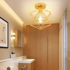 1-Light 21.5 cm Mini Style Flush Mount Lights Metal Geometrical Electroplated Nature Inspired Modern 110-120V 220-240V E26 E27