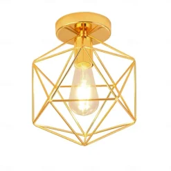 1-Light 21.5 cm Mini Style Flush Mount Lights Metal Geometrical Electroplated Nature Inspired Modern 110-120V 220-240V E26 E27