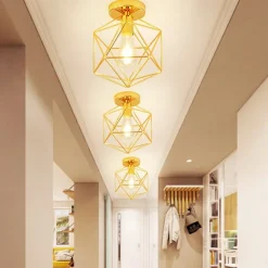 1-Light 21.5 cm Mini Style Flush Mount Lights Metal Geometrical Electroplated Nature Inspired Modern 110-120V 220-240V E26 E27