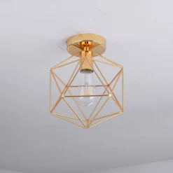 1-Light 21.5 cm Mini Style Flush Mount Lights Metal Geometrical Electroplated Nature Inspired Modern 110-120V 220-240V E26 E27