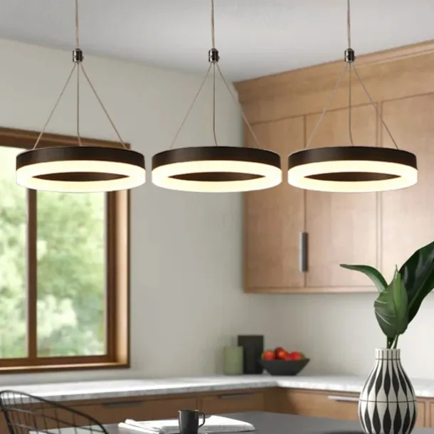 3-Light 20 cm Multi-shade / Adjustable Chandelier Aluminum Acrylic Circle Painted Finishes LED / Modern 110-120V / 220-240V