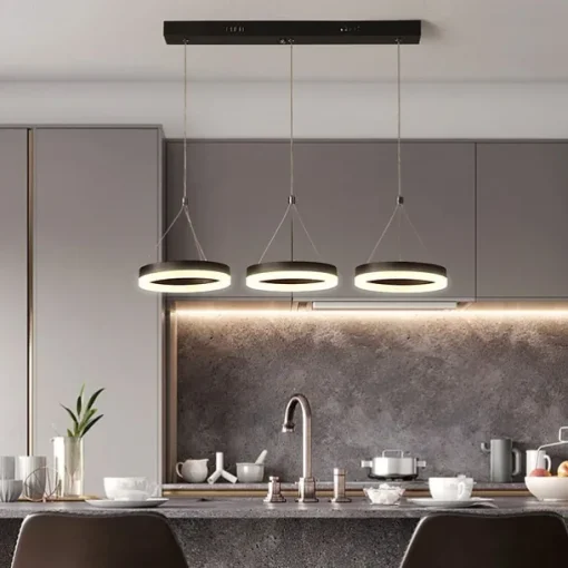 3-Light 20 cm Multi-shade / Adjustable Chandelier Aluminum Acrylic Circle Painted Finishes LED / Modern 110-120V / 220-240V