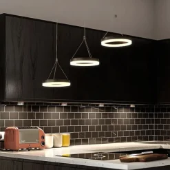3-Light 20 cm Multi-shade / Adjustable Chandelier Aluminum Acrylic Circle Painted Finishes LED / Modern 110-120V / 220-240V