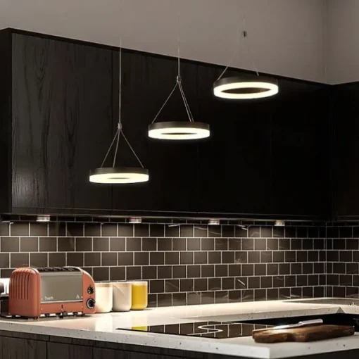 3-Light 20 cm Multi-shade / Adjustable Chandelier Aluminum Acrylic Circle Painted Finishes LED / Modern 110-120V / 220-240V