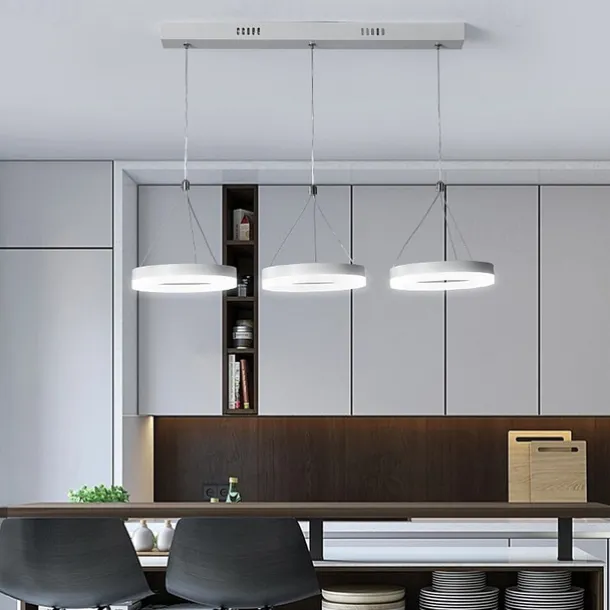 3-Light 20 cm Multi-shade / Adjustable Chandelier Aluminum Acrylic Circle Painted Finishes LED / Modern 110-120V / 220-240V