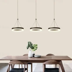 3-Light 20 cm Multi-shade / Adjustable Chandelier Aluminum Acrylic Circle Painted Finishes LED / Modern 110-120V / 220-240V