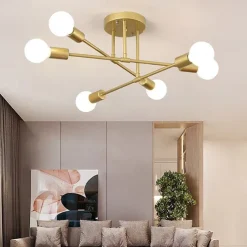6-Light 70 cm Sputnik Design Cluster Design Chandeliers Metal Industrial Painted Finishes Contemporary Traditional / Classic 110-120V 220-240V / CE Certified