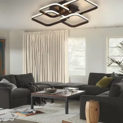 4-Light 58 cm Square Shapes Design Ceiling Lights LED Aluminum Silica gel Ceiling Lamp Modern Nordic Style Kids Room Bedroom Lights 110-120V 220-240V