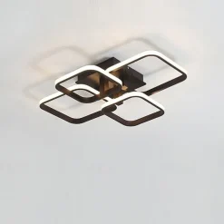 4-Light 58 cm Square Shapes Design Ceiling Lights LED Aluminum Silica gel Ceiling Lamp Modern Nordic Style Kids Room Bedroom Lights 110-120V 220-240V
