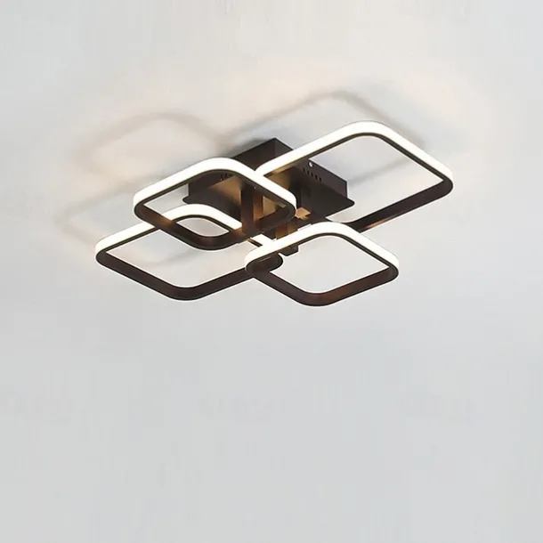 4-Light 58 cm Square Shapes Design Ceiling Lights LED Aluminum Silica gel Ceiling Lamp Modern Nordic Style Kids Room Bedroom Lights 110-120V 220-240V