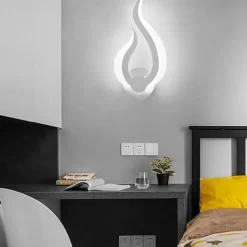 1-Light 31cm LED Wall Lamps Fire Shape Design Wall Sconces Modern Minimalist Style Shops / Cafes Acrylic Wall Light Generic 10W IP44