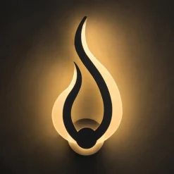 1-Light 31cm LED Wall Lamps Fire Shape Design Wall Sconces Modern Minimalist Style Shops / Cafes Acrylic Wall Light Generic 10W IP44