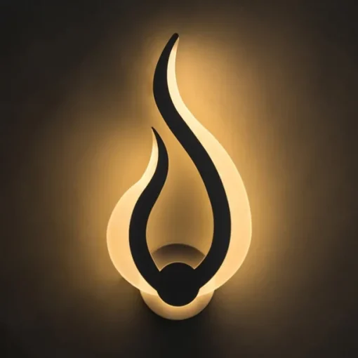 1-Light 31cm LED Wall Lamps Fire Shape Design Wall Sconces Modern Minimalist Style Shops / Cafes Acrylic Wall Light Generic 10W IP44