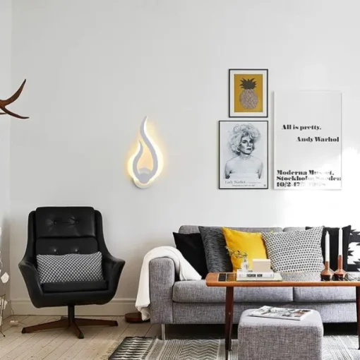 1-Light 31cm LED Wall Lamps Fire Shape Design Wall Sconces Modern Minimalist Style Shops / Cafes Acrylic Wall Light Generic 10W IP44