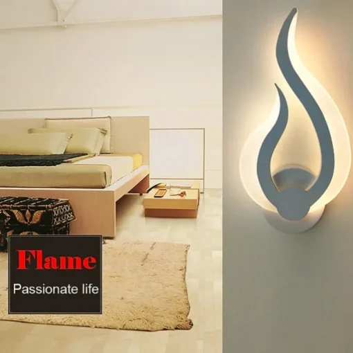 1-Light 31cm LED Wall Lamps Fire Shape Design Wall Sconces Modern Minimalist Style Shops / Cafes Acrylic Wall Light Generic 10W IP44