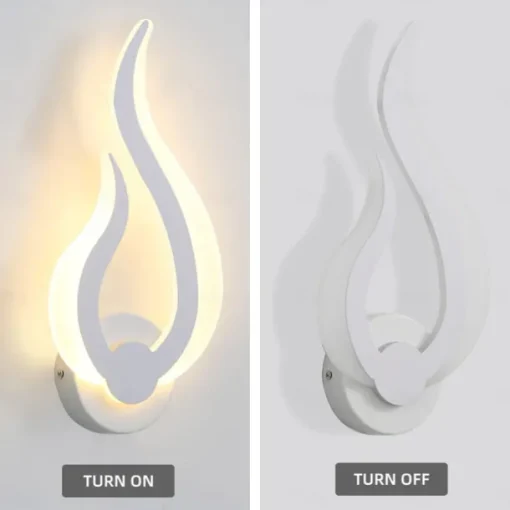 1-Light 31cm LED Wall Lamps Fire Shape Design Wall Sconces Modern Minimalist Style Shops / Cafes Acrylic Wall Light Generic 10W IP44