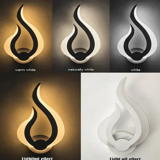 1-Light 31cm LED Wall Lamps Fire Shape Design Wall Sconces Modern Minimalist Style Shops / Cafes Acrylic Wall Light Generic 10W IP44