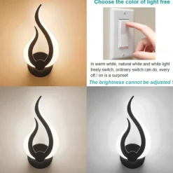 1-Light 31cm LED Wall Lamps Fire Shape Design Wall Sconces Modern Minimalist Style Shops / Cafes Acrylic Wall Light Generic 10W IP44