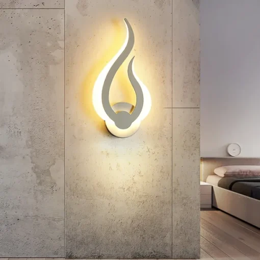 1-Light 31cm LED Wall Lamps Fire Shape Design Wall Sconces Modern Minimalist Style Shops / Cafes Acrylic Wall Light Generic 10W IP44