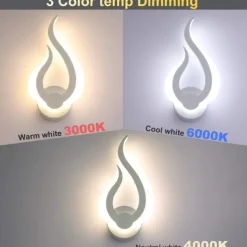 1-Light 31cm LED Wall Lamps Fire Shape Design Wall Sconces Modern Minimalist Style Shops / Cafes Acrylic Wall Light Generic 10W IP44