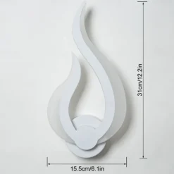 1-Light 31cm LED Wall Lamps Fire Shape Design Wall Sconces Modern Minimalist Style Shops / Cafes Acrylic Wall Light Generic 10W IP44