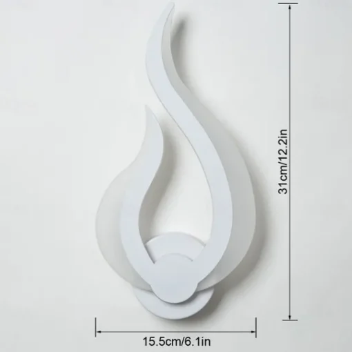 1-Light 31cm LED Wall Lamps Fire Shape Design Wall Sconces Modern Minimalist Style Shops / Cafes Acrylic Wall Light Generic 10W IP44
