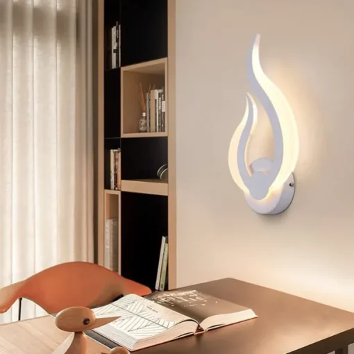 1-Light 31cm LED Wall Lamps Fire Shape Design Wall Sconces Modern Minimalist Style Shops / Cafes Acrylic Wall Light Generic 10W IP44