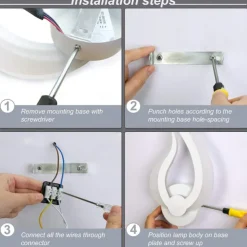 1-Light 31cm LED Wall Lamps Fire Shape Design Wall Sconces Modern Minimalist Style Shops / Cafes Acrylic Wall Light Generic 10W IP44