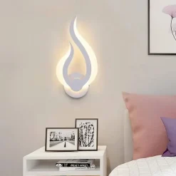 1-Light 31cm LED Wall Lamps Fire Shape Design Wall Sconces Modern Minimalist Style Shops / Cafes Acrylic Wall Light Generic 10W IP44