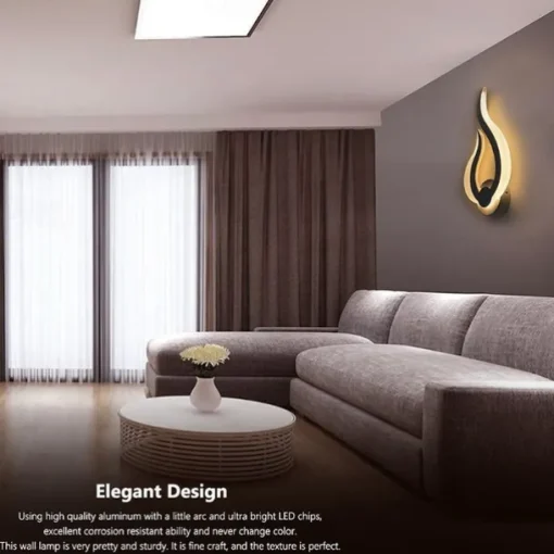1-Light 31cm LED Wall Lamps Fire Shape Design Wall Sconces Modern Minimalist Style Shops / Cafes Acrylic Wall Light Generic 10W IP44
