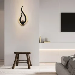 1-Light 31cm LED Wall Lamps Fire Shape Design Wall Sconces Modern Minimalist Style Shops / Cafes Acrylic Wall Light Generic 10W IP44